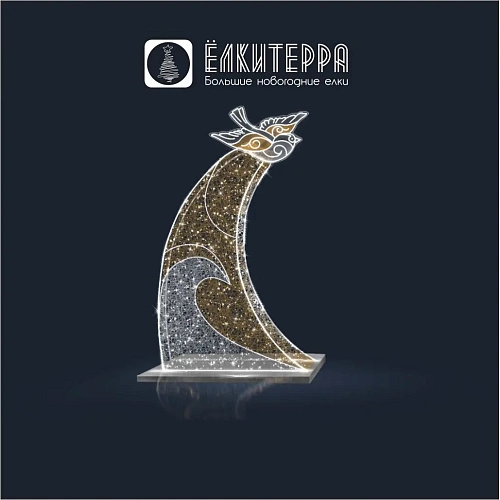 Полуарка световая новогодняя Снегири